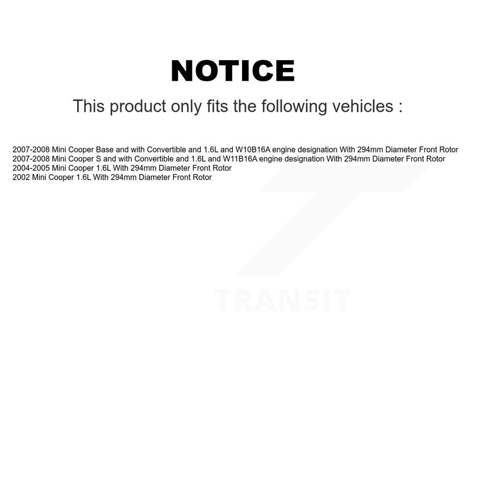 Front Rear Semi-Metallic Disc Brake Pads And Wear Sensors Kit For Mini Cooper KPW-100223