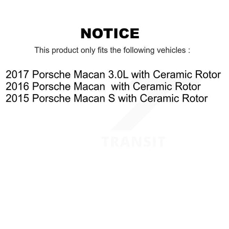 Front Rear Semi-Metallic Brake Pad & Wear Sensor Kit For Porsche Macan with Ceramic Rotor KPW-100229