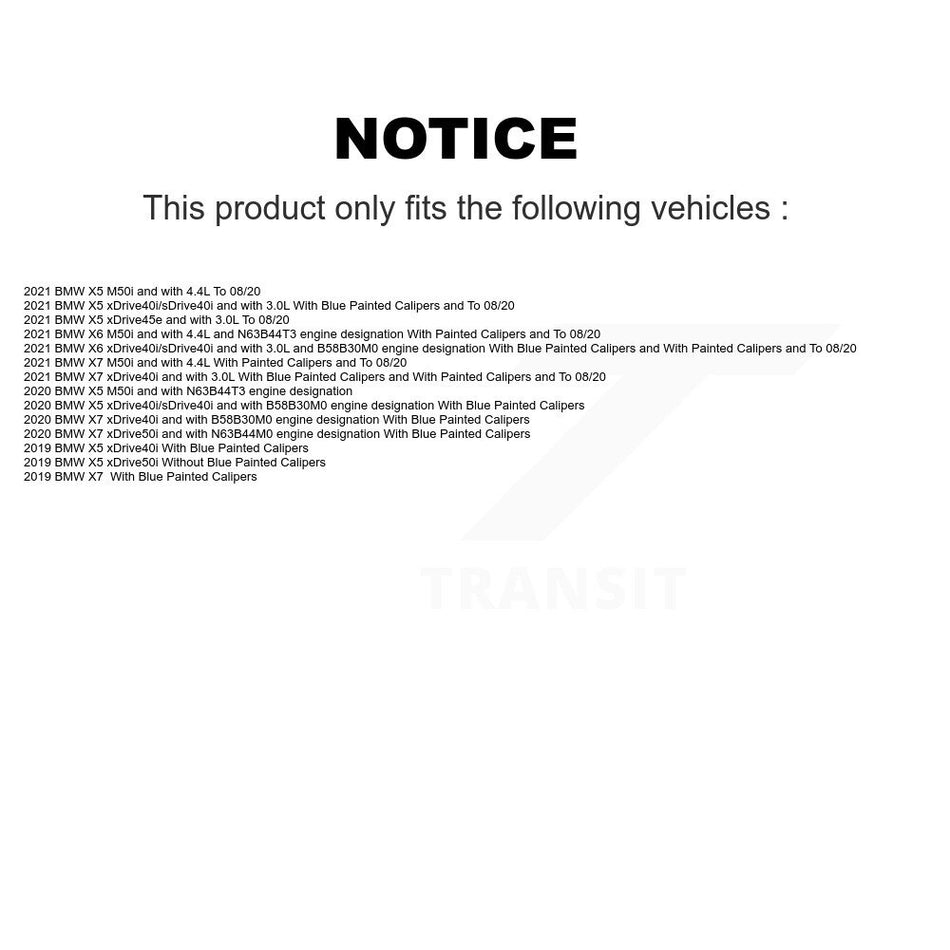 Front Rear Semi-Metallic Disc Brake Pads And Wear Sensors Kit For BMW X5 X7 X6 KPW-100261
