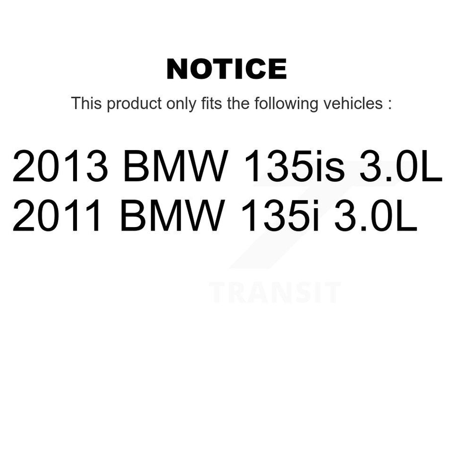 Front Rear Semi-Metallic Disc Brake Pads And Wear Sensors Kit For BMW 135i 135is 3.0L KPW-100269