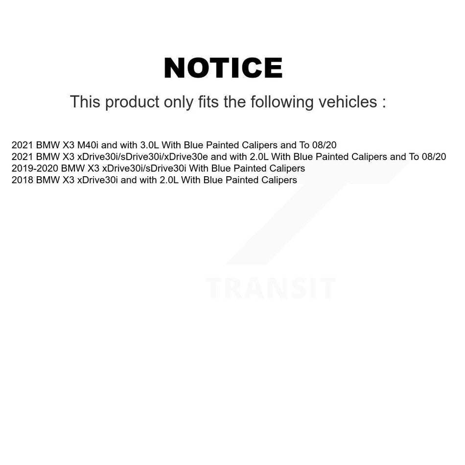 Front Rear Semi-Metallic Disc Brake Pads And Wear Sensors Kit For BMW X3 KPW-100282