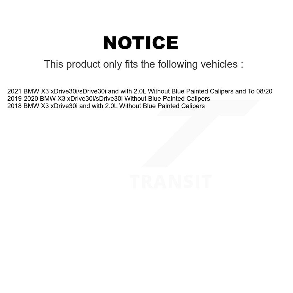 Front Rear Semi-Metallic Disc Brake Pads And Wear Sensors Kit For BMW X3 KPW-100283