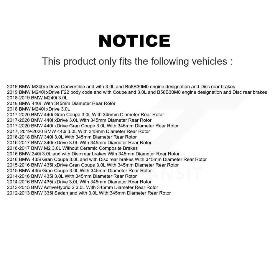 Front Rear Semi-Metallic Brake Pads Wear Sensor Kit For BMW 340i xDrive 435i 440i Gran M2 KPW-100287