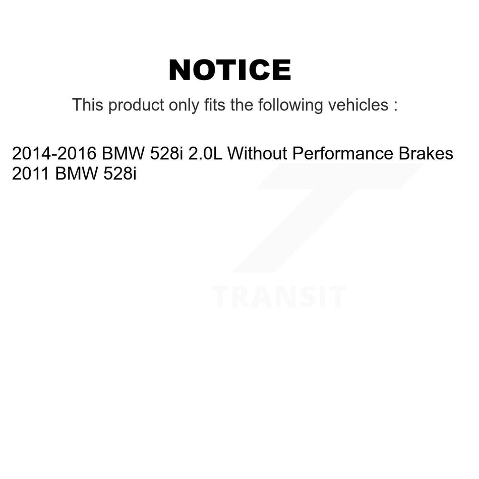 Front Rear Semi-Metallic Disc Brake Pads And Wear Sensors Kit For BMW 528i KPW-100322
