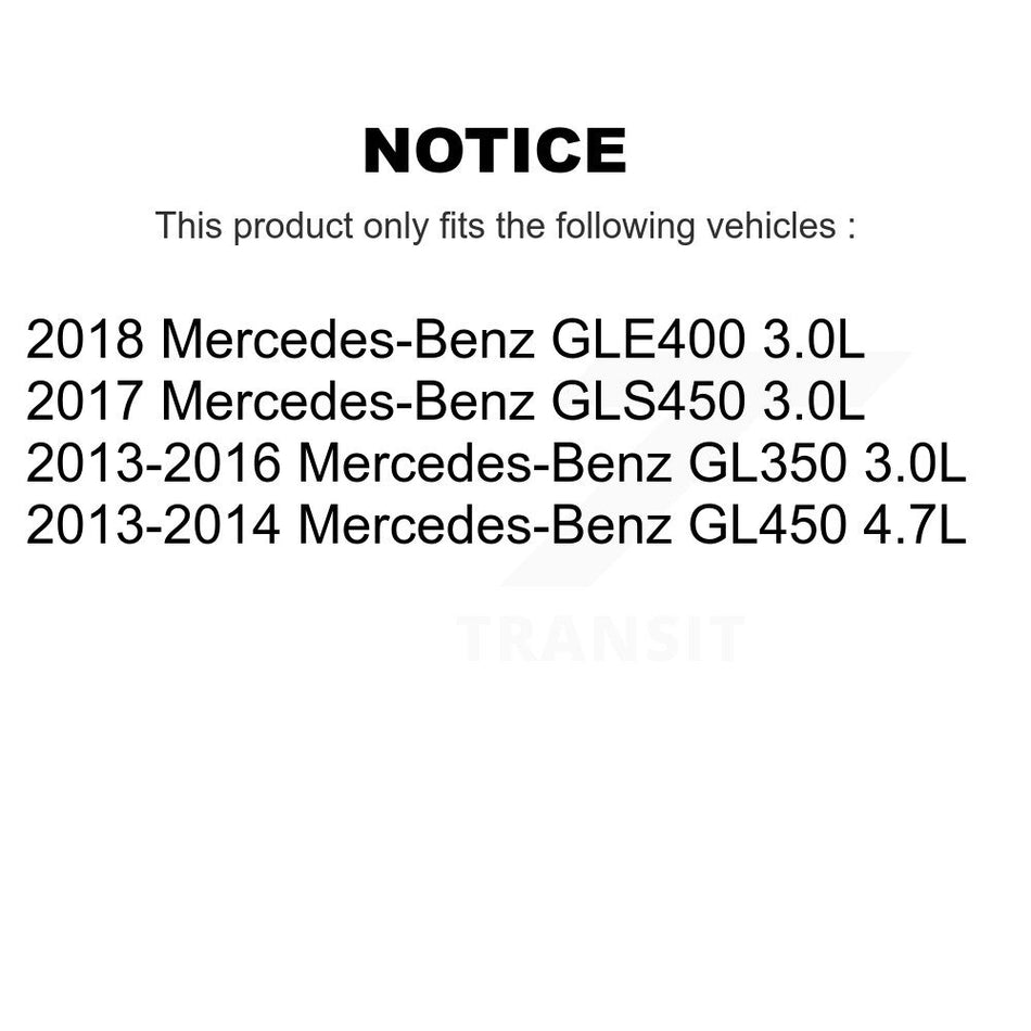 Front Rear Semi-Metallic Brake Pads Wear Sensor Kit For Mercedes-Benz GLE400 GL350 GLS450 KPW-100354
