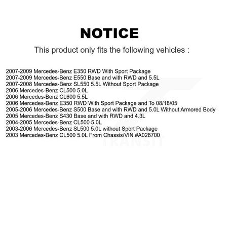 Front Rear Semi-Metallic Brake Pad And Wear Sensor Kit For Mercedes-Benz E350 SL500 SL550 KPW-100361
