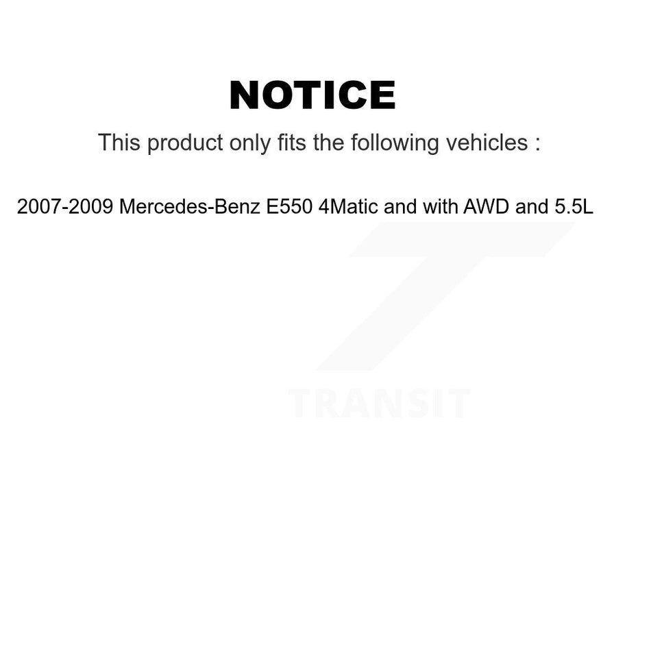 Front Rear Semi-Metallic Disc Brake Pads And Wear Sensors Kit For Mercedes-Benz E550 KPW-100366