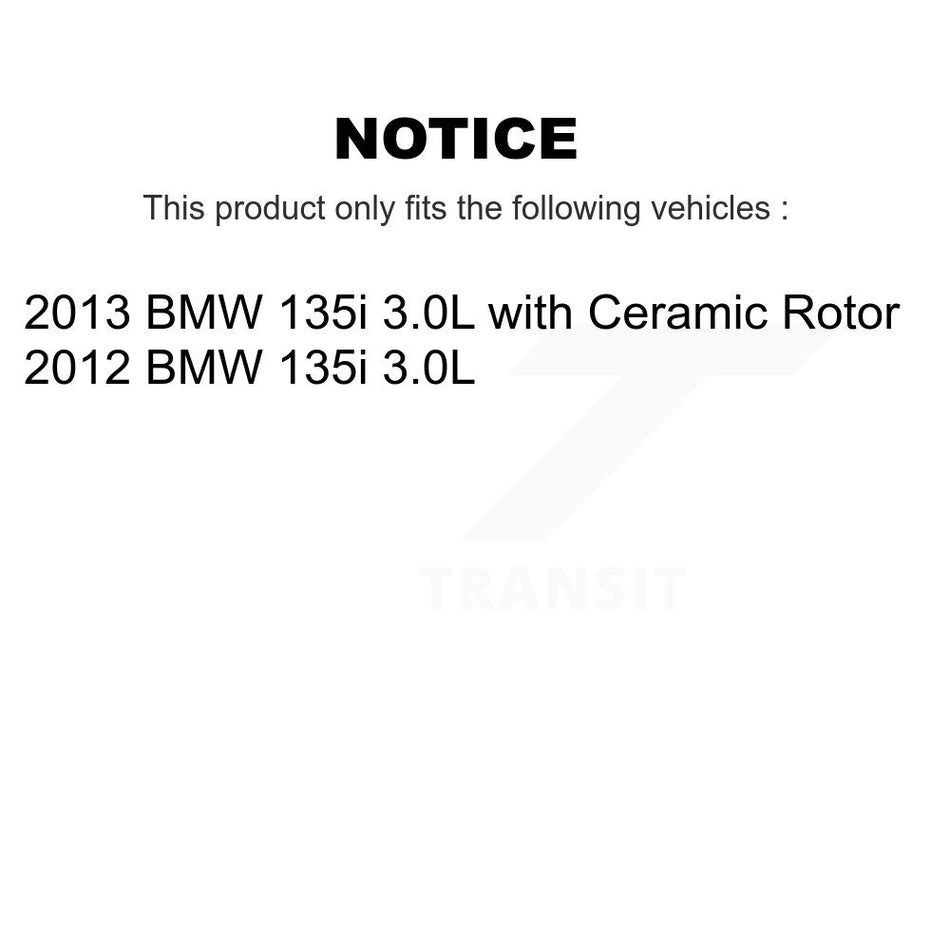 Front Rear Semi-Metallic Disc Brake Pads And Wear Sensors Kit For BMW 135i 3.0L KPW-100377