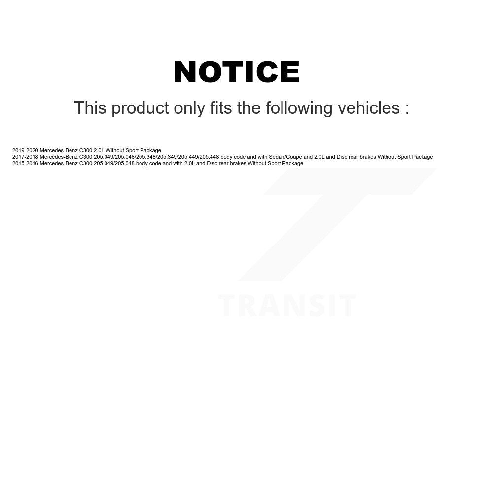 Front Rear Semi-Metallic Disc Brake Pads And Wear Sensors Kit For Mercedes-Benz C300 KPW-100404