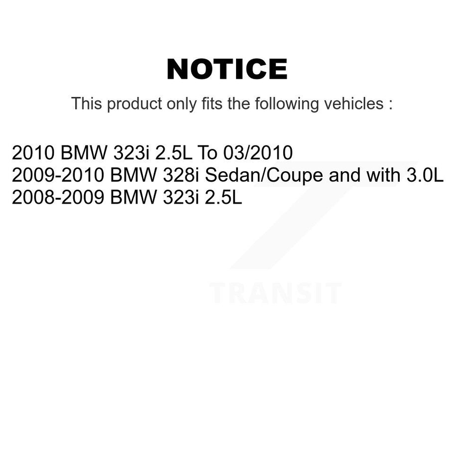 Front Rear Semi-Metallic Disc Brake Pad And Extra Wear Sensor Kit (7Pc) For BMW 323i 328i KPW-100508