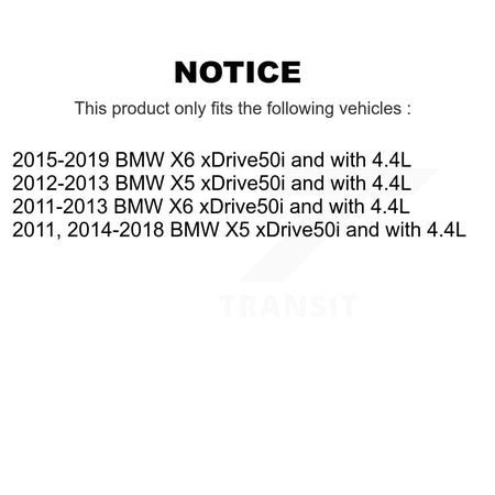 Front Rear Semi-Metallic Disc Brake Pads And Wear Sensors Kit (7Pc) For BMW X5 X6 KPW-100522