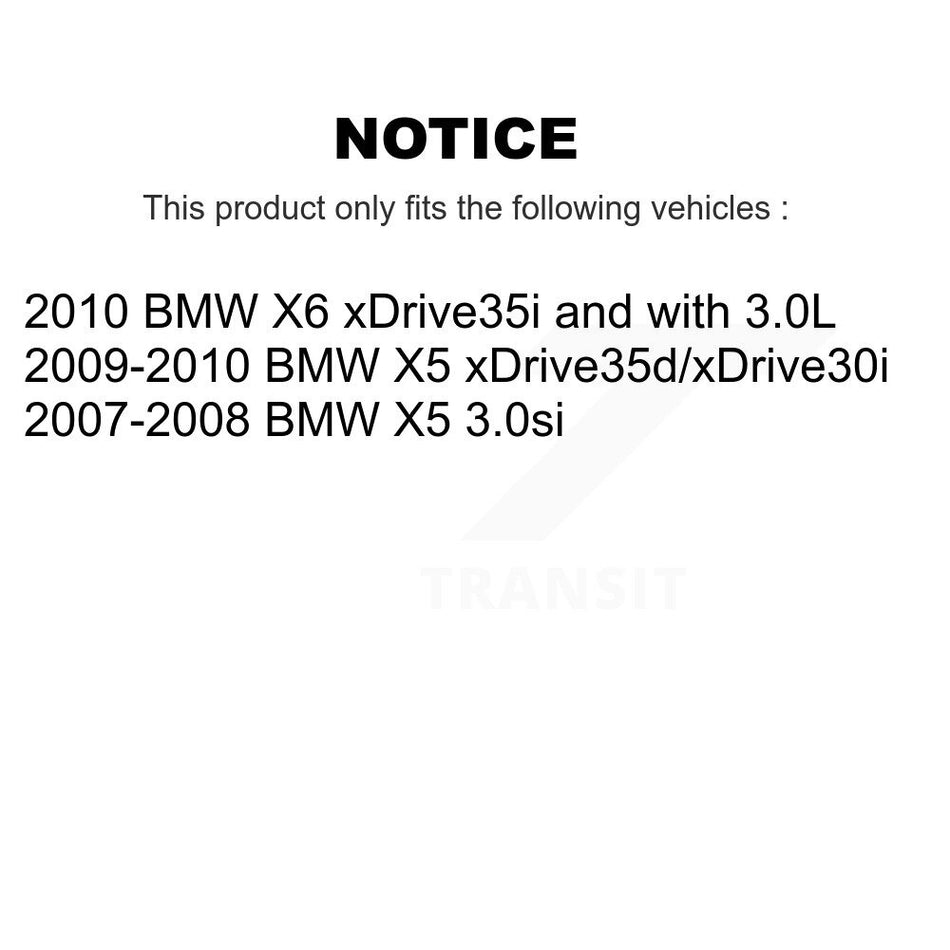 Front Rear Semi-Metallic Disc Brake Pads And Wear Sensors Kit (7Pc) For BMW X5 X6 KPW-100529