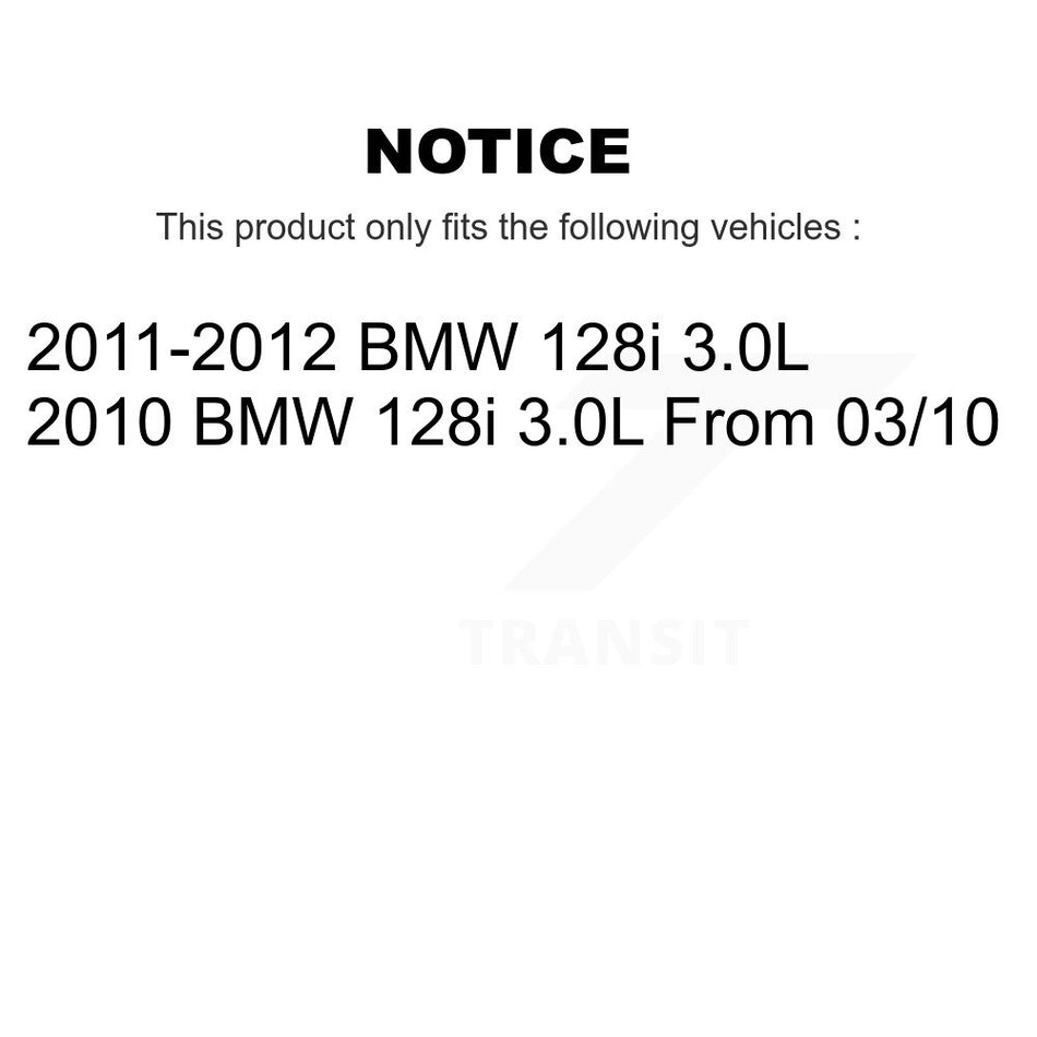 Front Rear Semi-Metallic Disc Brake Pads And Wear Sensors Kit (7Pc) For BMW 128i 3.0L KPW-100564