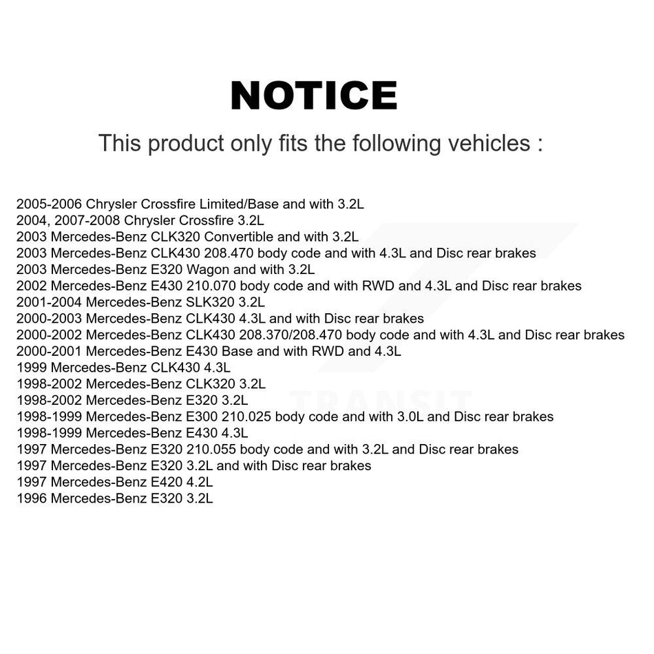 Front Semi-Metallic Brake Pad & Wear Sensor Kit For Mercedes-Benz E320 Chrysler Crossfire KPW-100569