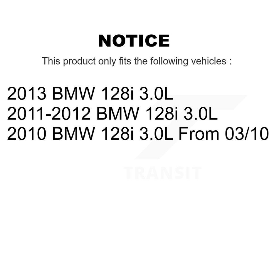 Front Semi-Metallic Disc Brake Pads And Wear Sensors Kit For BMW 128i 3.0L KPW-100593