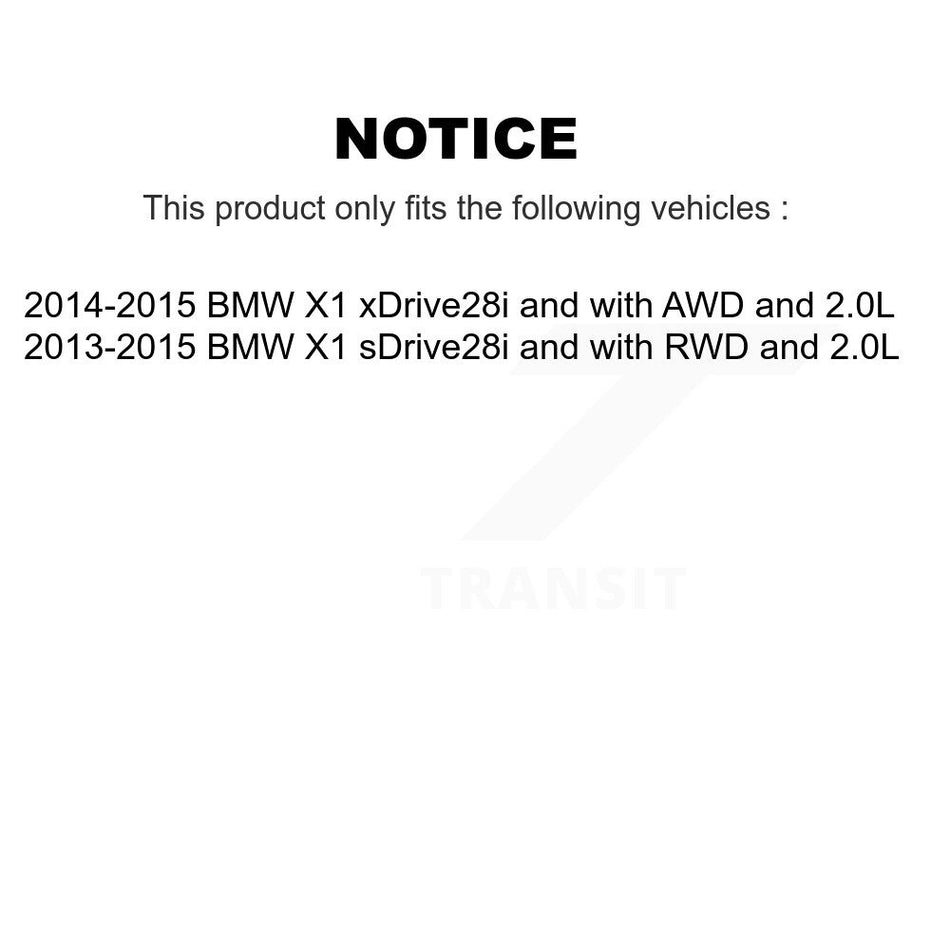 Front Semi-Metallic Disc Brake Pads And Extra Wear Sensors Kit For BMW X1 KPW-100602