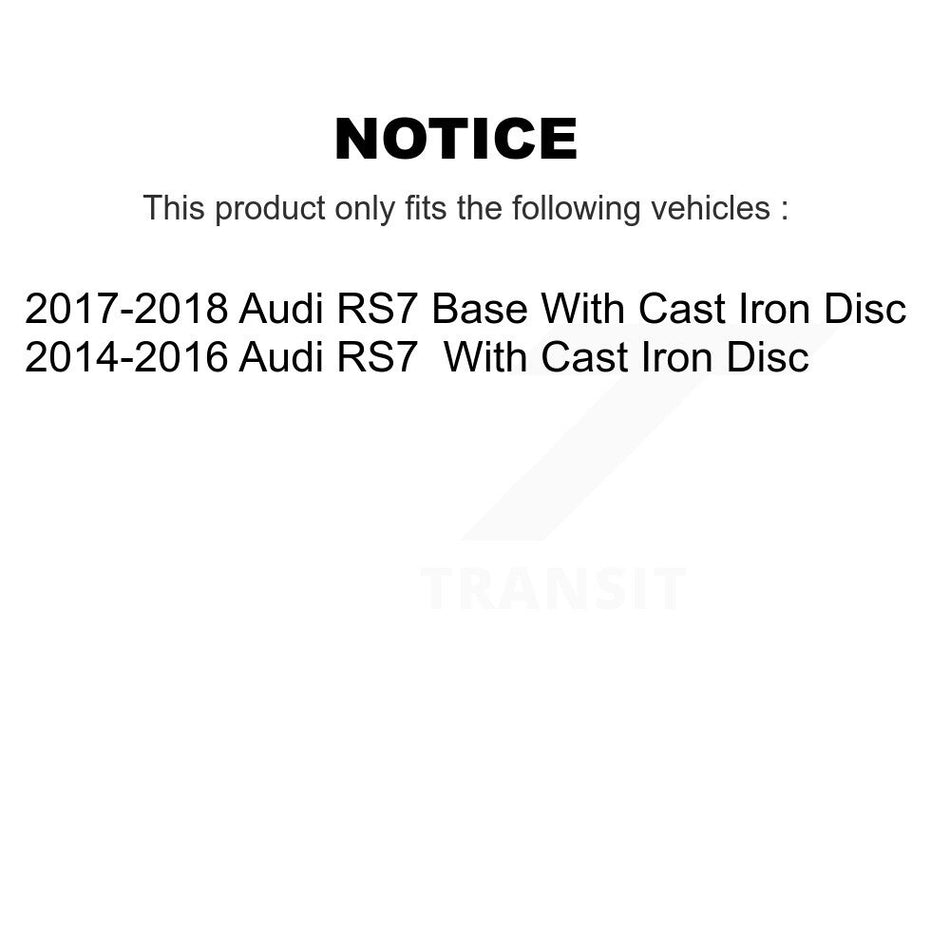 Front Semi-Metallic Disc Brake Pads And Wear Sensors Kit For Audi RS7 With Cast Iron KPW-100621
