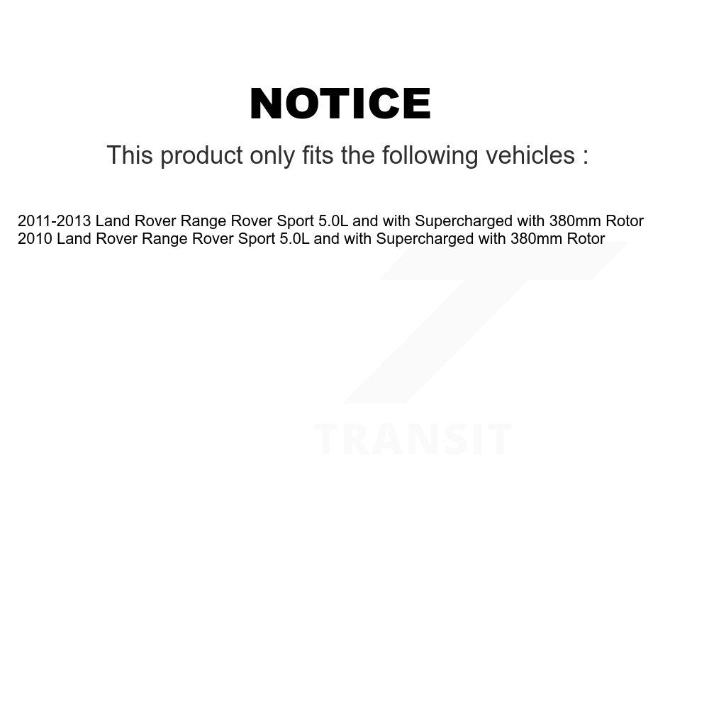 Front Semi-Metallic Brake Pad Wear Sensor Kit For Land Rover Range Sport with 380mm Rotor KPW-100628