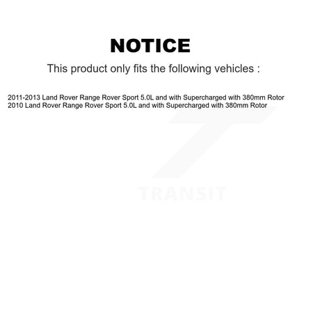 Front Semi-Metallic Brake Pad Wear Sensor Kit For Land Rover Range Sport with 380mm Rotor KPW-100628