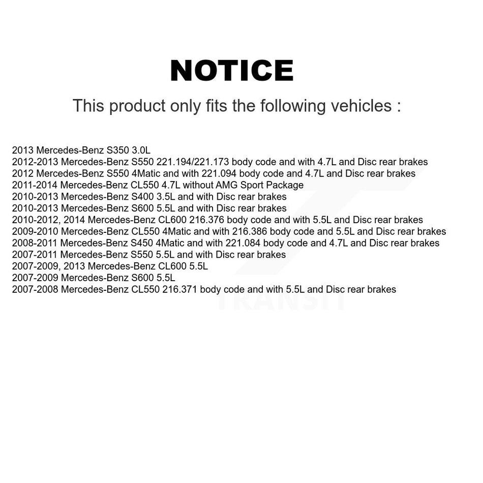 Front Semi-Metallic Brake Pad Wear Sensor Kit For Mercedes-Benz S550 S450 CL550 S400 S600 KPW-100637