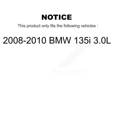 Front Semi-Metallic Disc Brake Pads And Wear Sensors Kit For 2008-2010 BMW 135i 3.0L KPW-100652