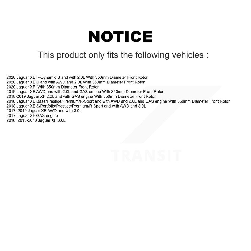 Front Semi-Metallic Disc Brake Pads And Wear Sensors Kit For Jaguar XE XF KPW-100661