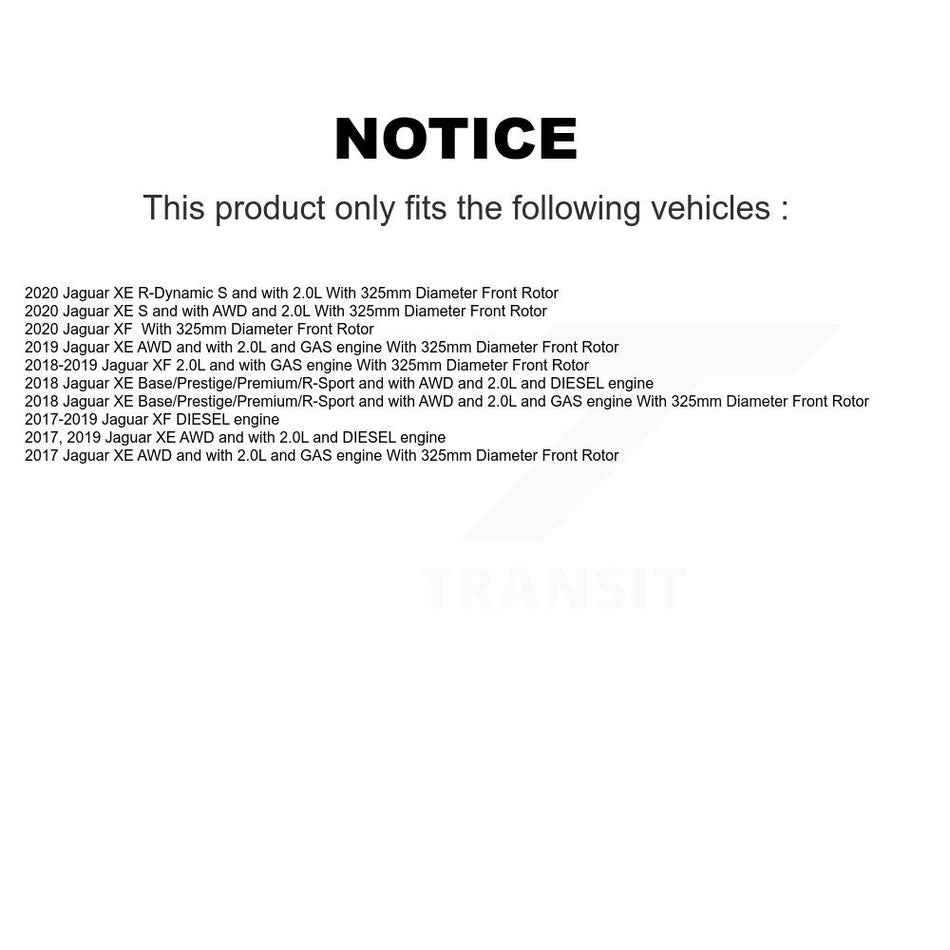Front Semi-Metallic Disc Brake Pads And Wear Sensors Kit For Jaguar XE XF KPW-100662