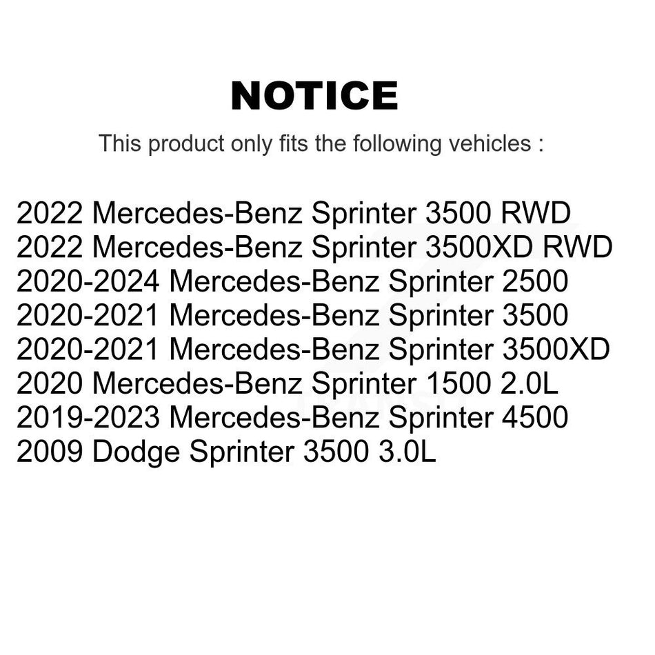 Front Semi-Metallic Brake Pad & Wear Sensor Kit For Mercedes-Benz Sprinter 2500 3500 4500 KPW-100671