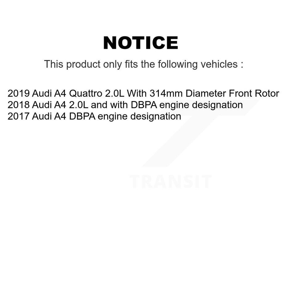 Front Semi-Metallic Disc Brake Pads And Extra Wear Sensors Kit For Audi A4 Quattro KPW-100704
