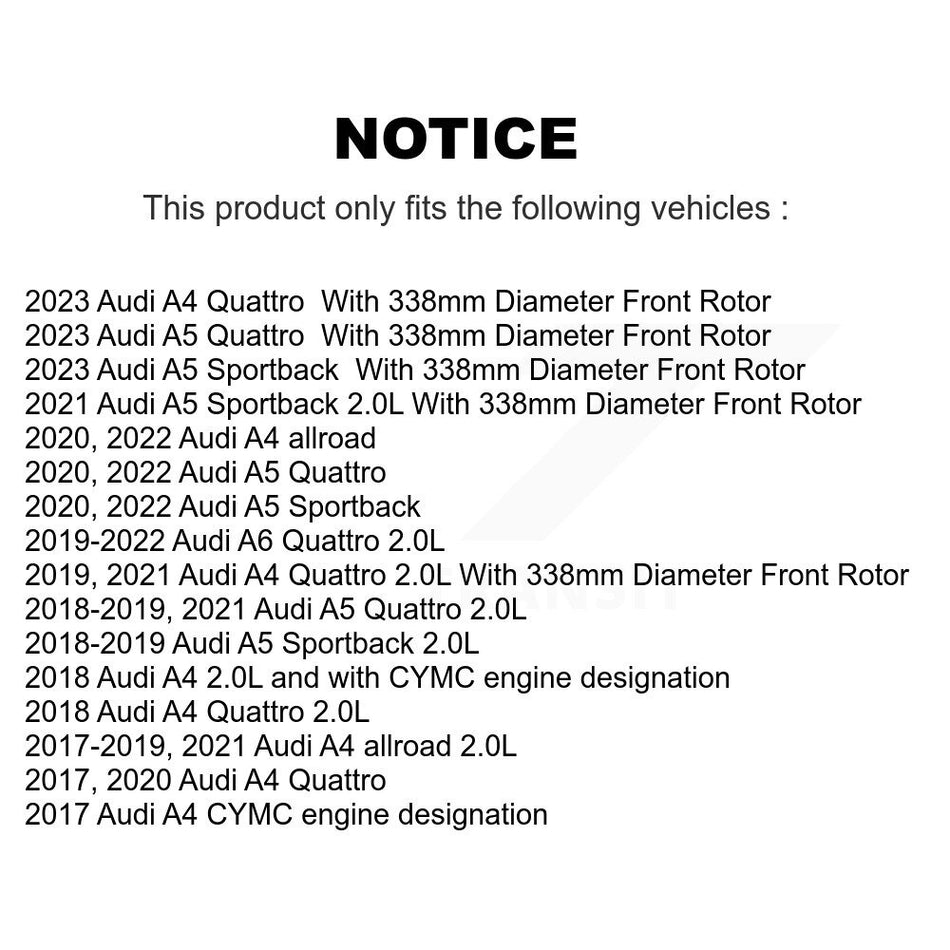Front Semi-Metallic Brake Pad Wear Sensor Kit For Audi A4 Quattro A5 Sportback allroad A6 KPW-100705
