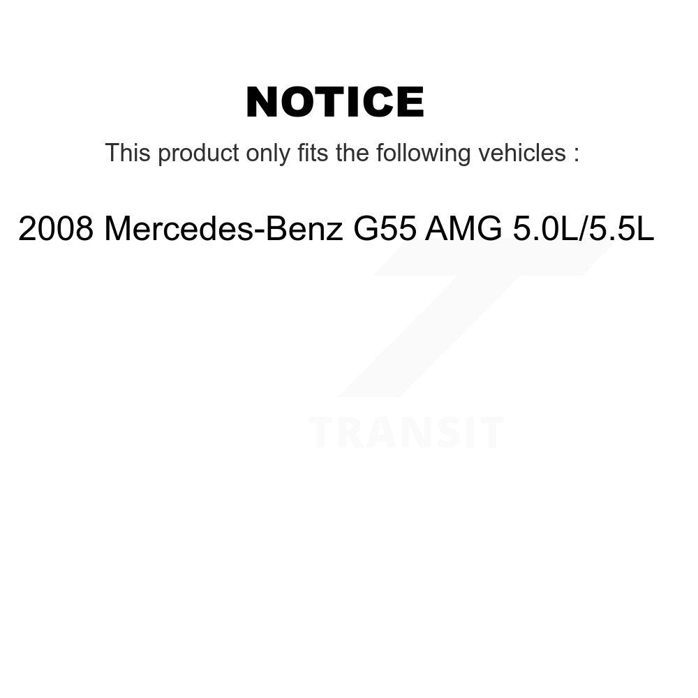 Front Semi-Metallic Brake Pads & Wear Sensor Kit For 2008 Mercedes-Benz G55 AMG 5.0L 5.5L KPW-100720