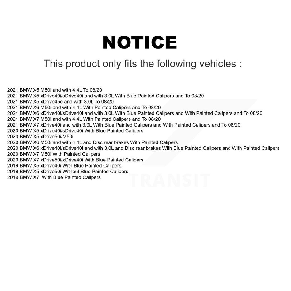Front Semi-Metallic Disc Brake Pads And Wear Sensors Kit For BMW X5 X7 X6 KPW-100808