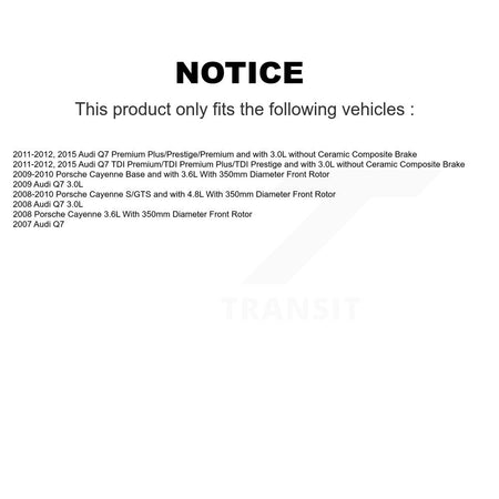 Front Semi-Metallic Disc Brake Pads And Extra Wear Sensor Kit For Audi Q7 Porsche Cayenne KPW-100828