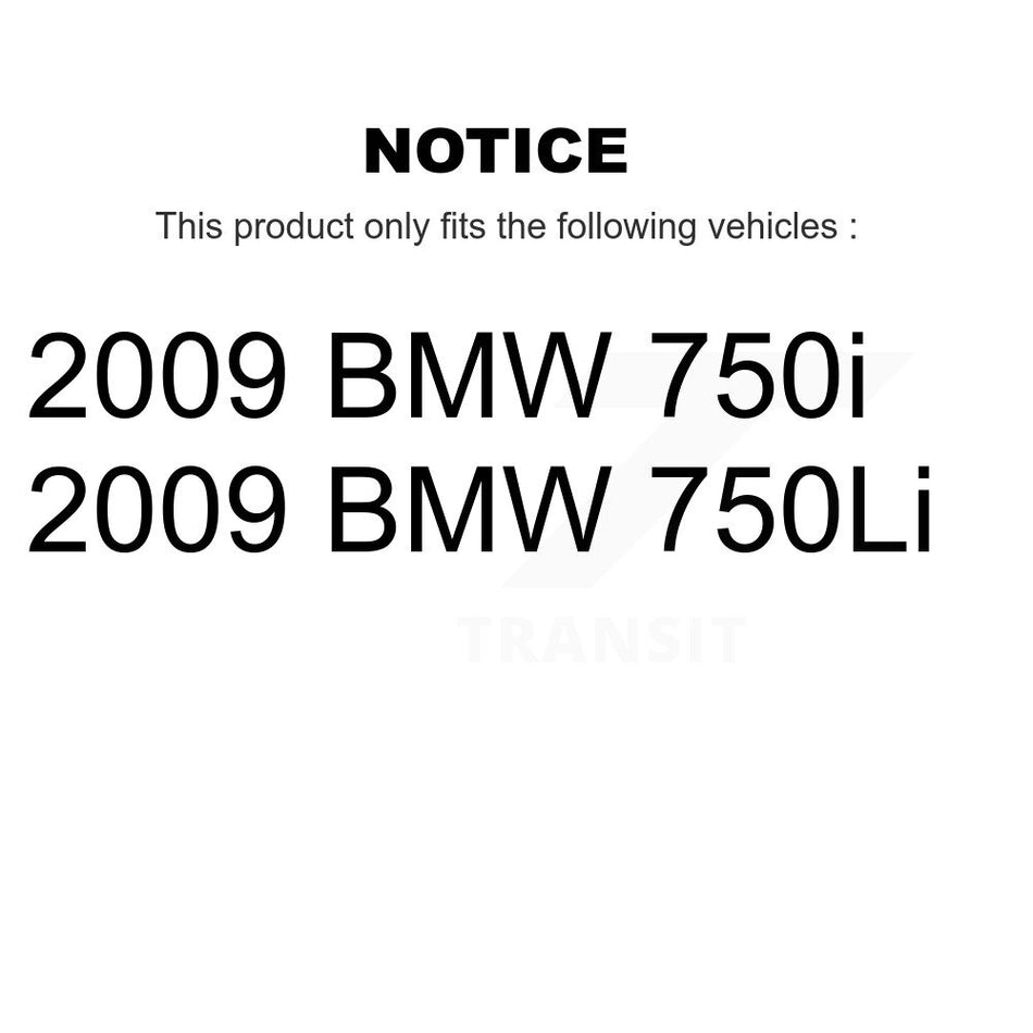 Front Semi-Metallic Disc Brake Pads And Wear Sensors Kit For 2009 BMW 750i 750Li KPW-100832