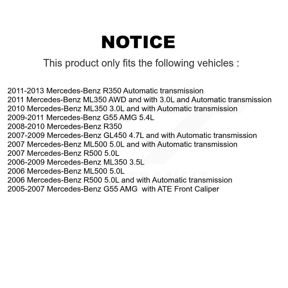 Front Semi-Metallic Brake Pads & Wear Sensor Kit For Mercedes-Benz ML350 R350 GL450 ML500 KPW-100867