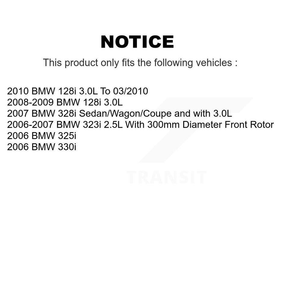 Front Semi-Metallic Disc Brake Pads And Wear Sensors Kit For BMW 128i 328i 323i 325i 330i KPW-100885