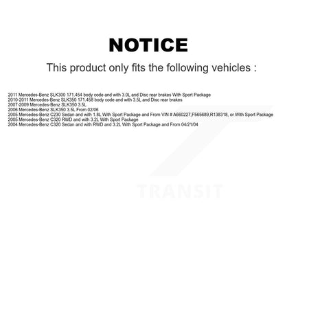 Front Semi-Metallic Brake Pad Wear Sensor Kit For Mercedes-Benz SLK350 C230 SLK280 SLK300 KPW-100896
