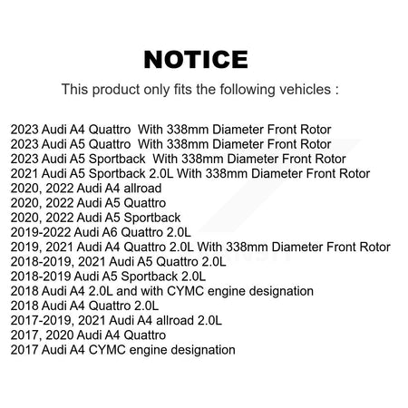 Front Semi-Metallic Brake Pad Wear Sensor Kit For Audi A4 Quattro A5 Sportback allroad A6 KPW-100902
