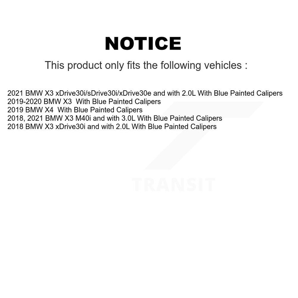 Front Semi-Metallic Disc Brake Pads And Wear Sensors Kit For BMW X3 X4 KPW-100905