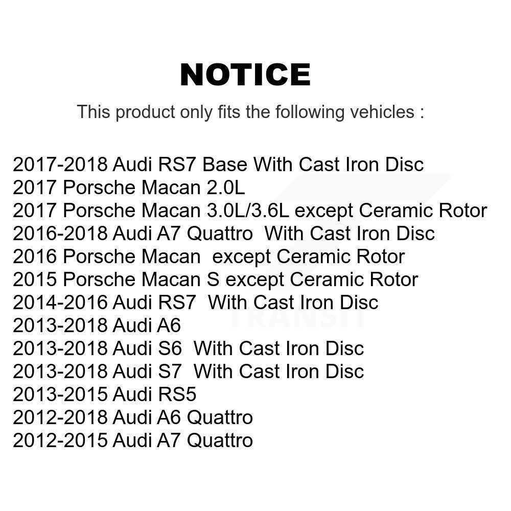 Rear Semi-Metallic Brake Pads Wear Sensor Kit For Audi Porsche Macan A6 Quattro A7 RS5 S6 KPW-100972