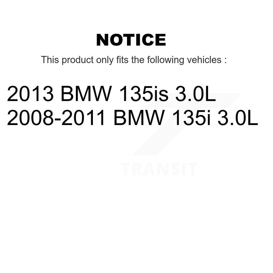 Rear Semi-Metallic Disc Brake Pads And Wear Sensors Kit For BMW 135i 135is 3.0L KPW-100995