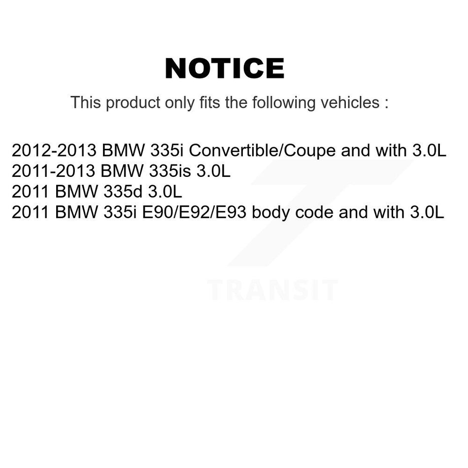Rear Semi-Metallic Disc Brake Pads And Wear Sensors Kit For BMW 335i 335is 335d KPW-101007