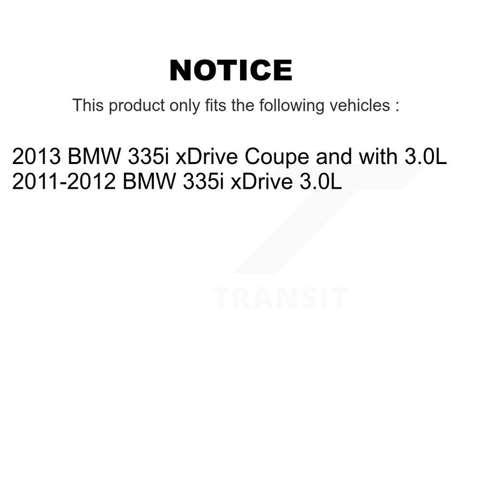 Rear Semi-Metallic Disc Brake Pads And Wear Sensors Kit For BMW 335i xDrive KPW-101008