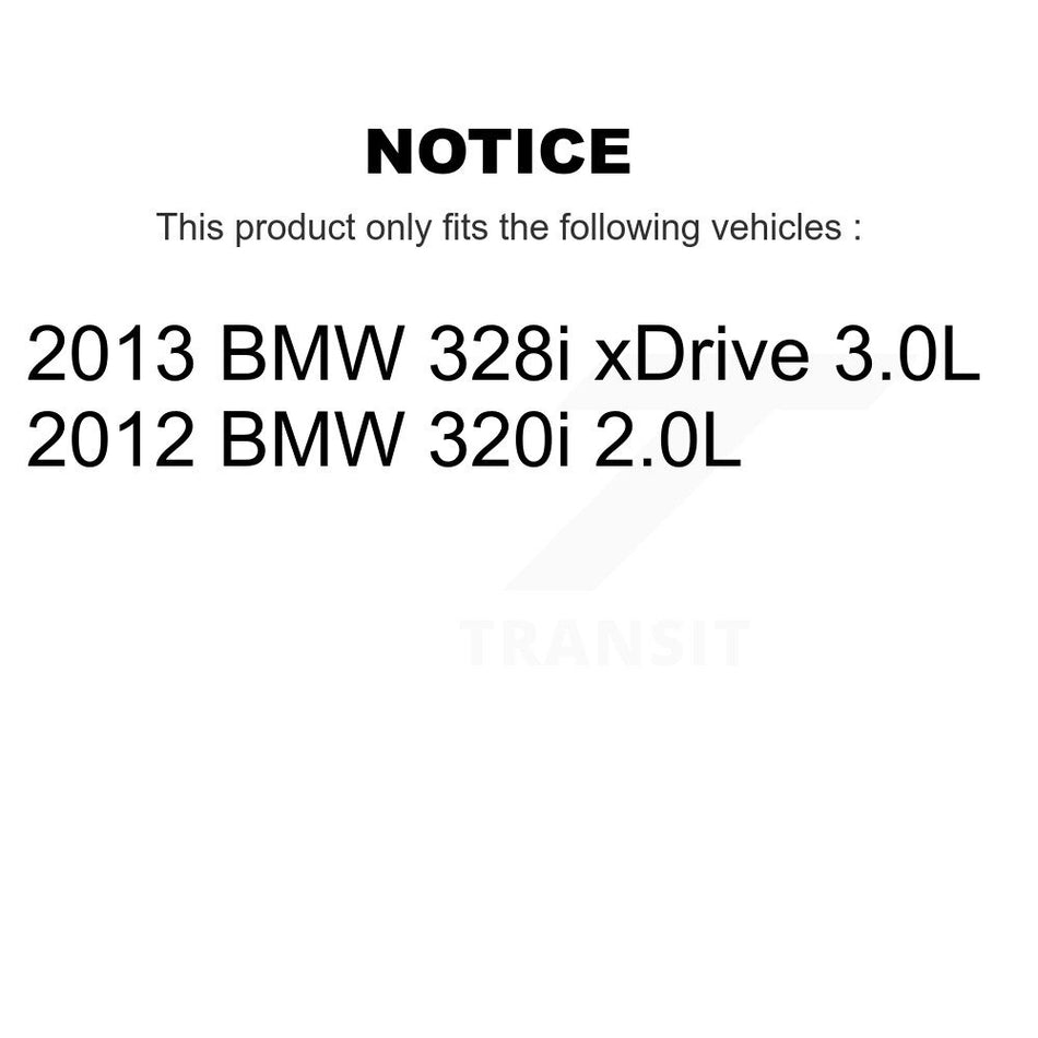 Rear Semi-Metallic Disc Brake Pads And Wear Sensors Kit For 2013 BMW 328i xDrive 3.0L KPW-101009