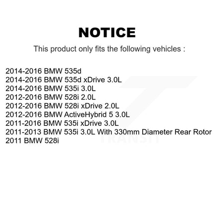 Rear Semi-Metallic Brake Pad Wear Sensor Kit For BMW 535i xDrive 528i 535d ActiveHybrid 5 KPW-101031