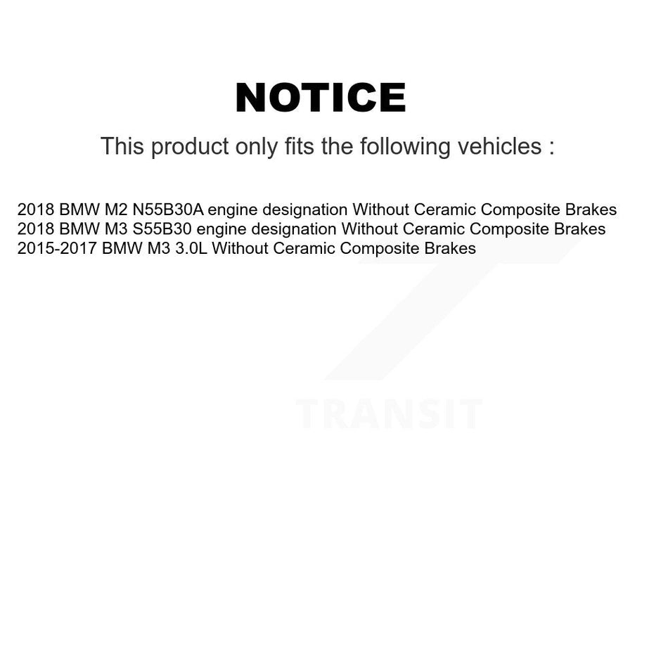 Rear Semi-Metallic Disc Brake Pads And Wear Sensors Kit For BMW M3 M2 KPW-101034