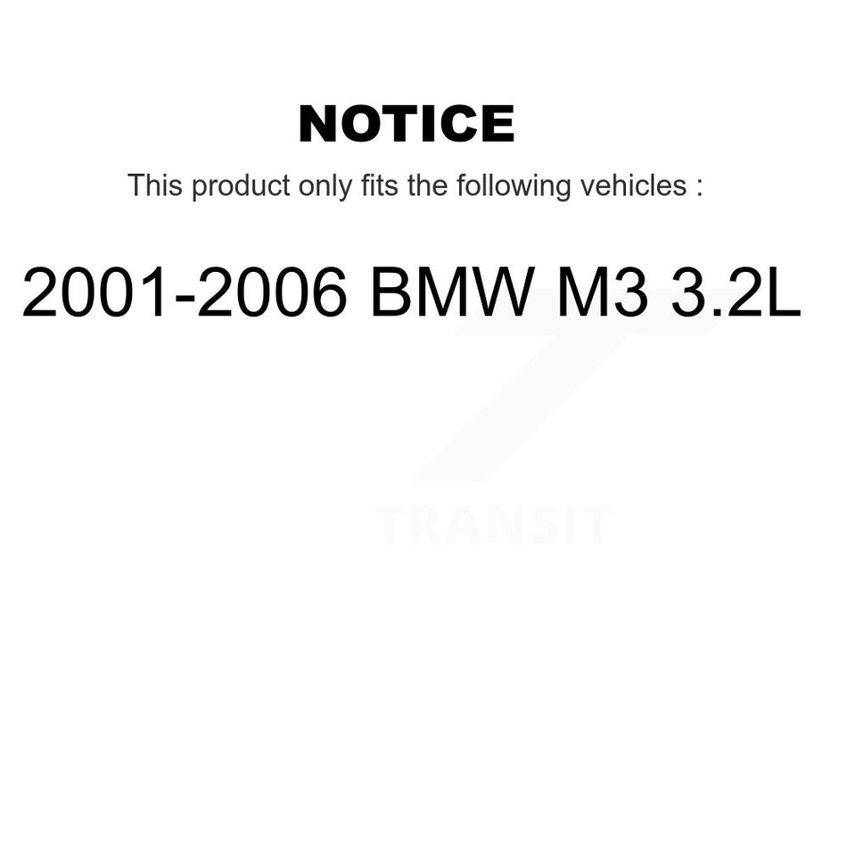 Rear Semi-Metallic Disc Brake Pads And Wear Sensors Kit For 2001-2006 BMW M3 3.2L KPW-101035