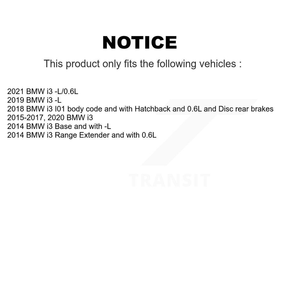 Rear Semi-Metallic Disc Brake Pads And Wear Sensors Kit For BMW i3 i3s KPW-101045