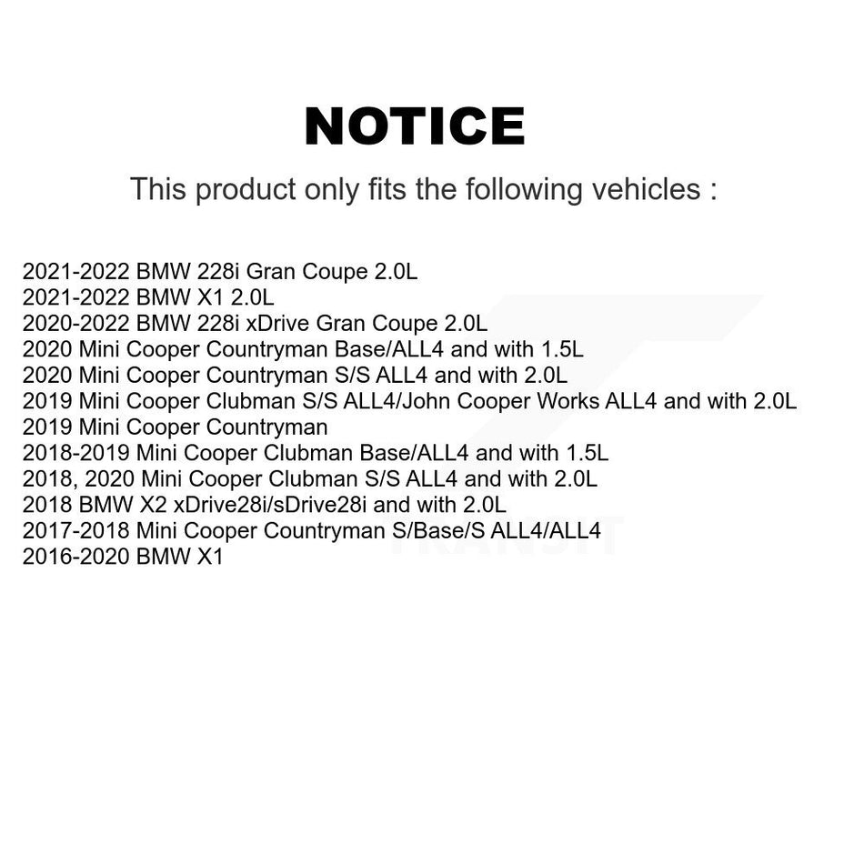 Rear Semi-Metallic Brake Pad Wear Sensor Kit For BMW X1 Mini Cooper Countryman X2 Clubman KPW-101070