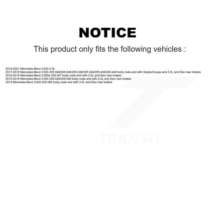 Rear Semi-Metallic Disc Brake Pads And Wear Sensors Kit For Mercedes-Benz C300 C400 C350e KPW-101083